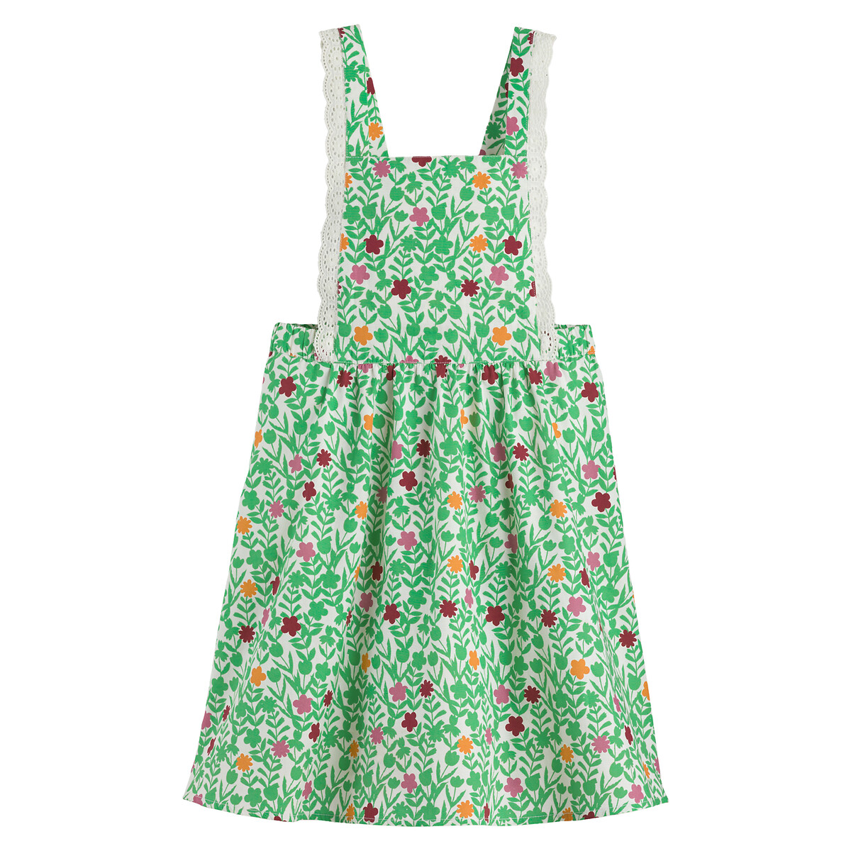 Платье-фартук С цветочным принтом 4 года - 102 см разноцветный