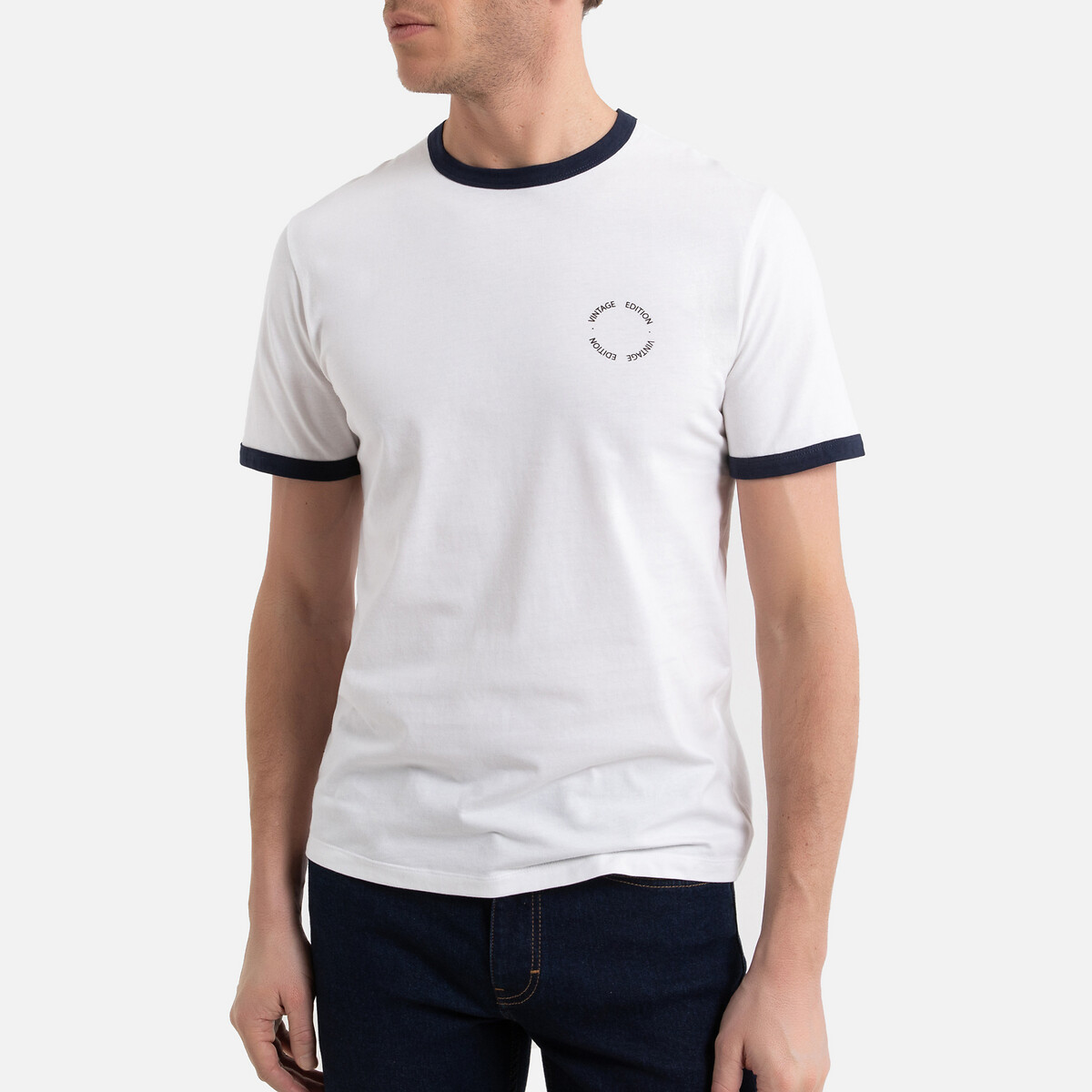 

Футболка La Redoute, Белый, С круглым вырезом и короткими рукавами XL белый