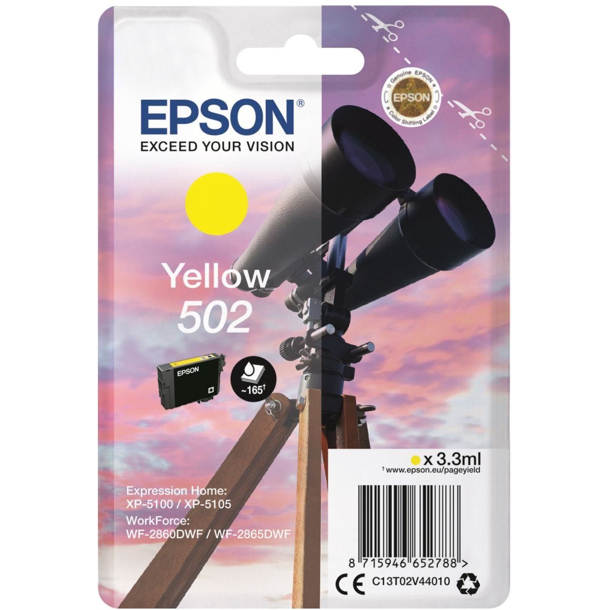 Cartouche EPSON 502 Jaune Série Jumelles