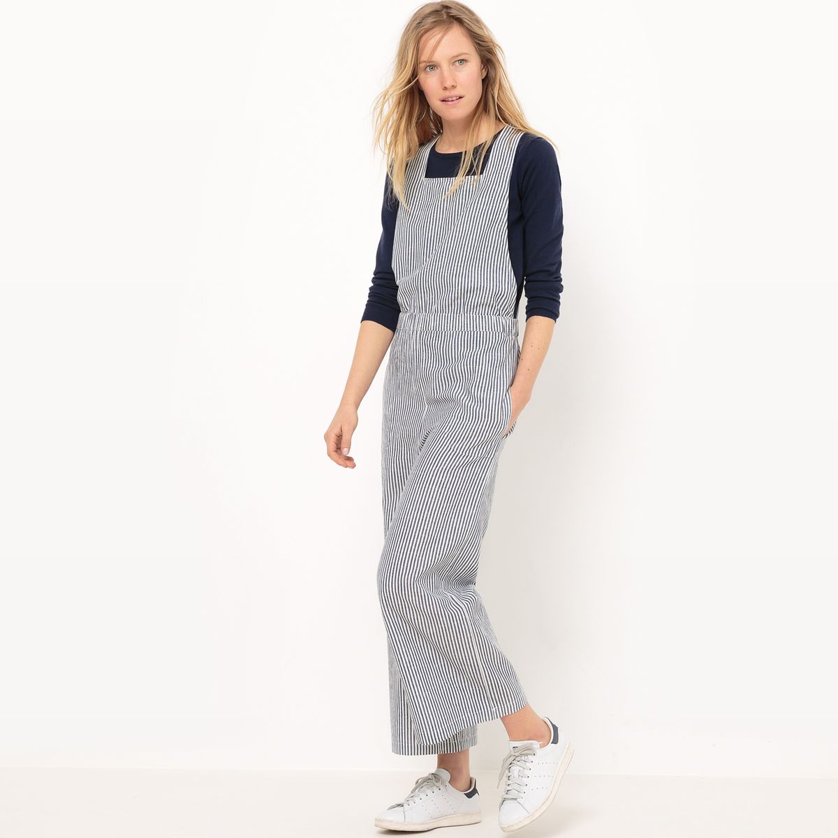 Combinaison pantalon rayée, taille élastiquée