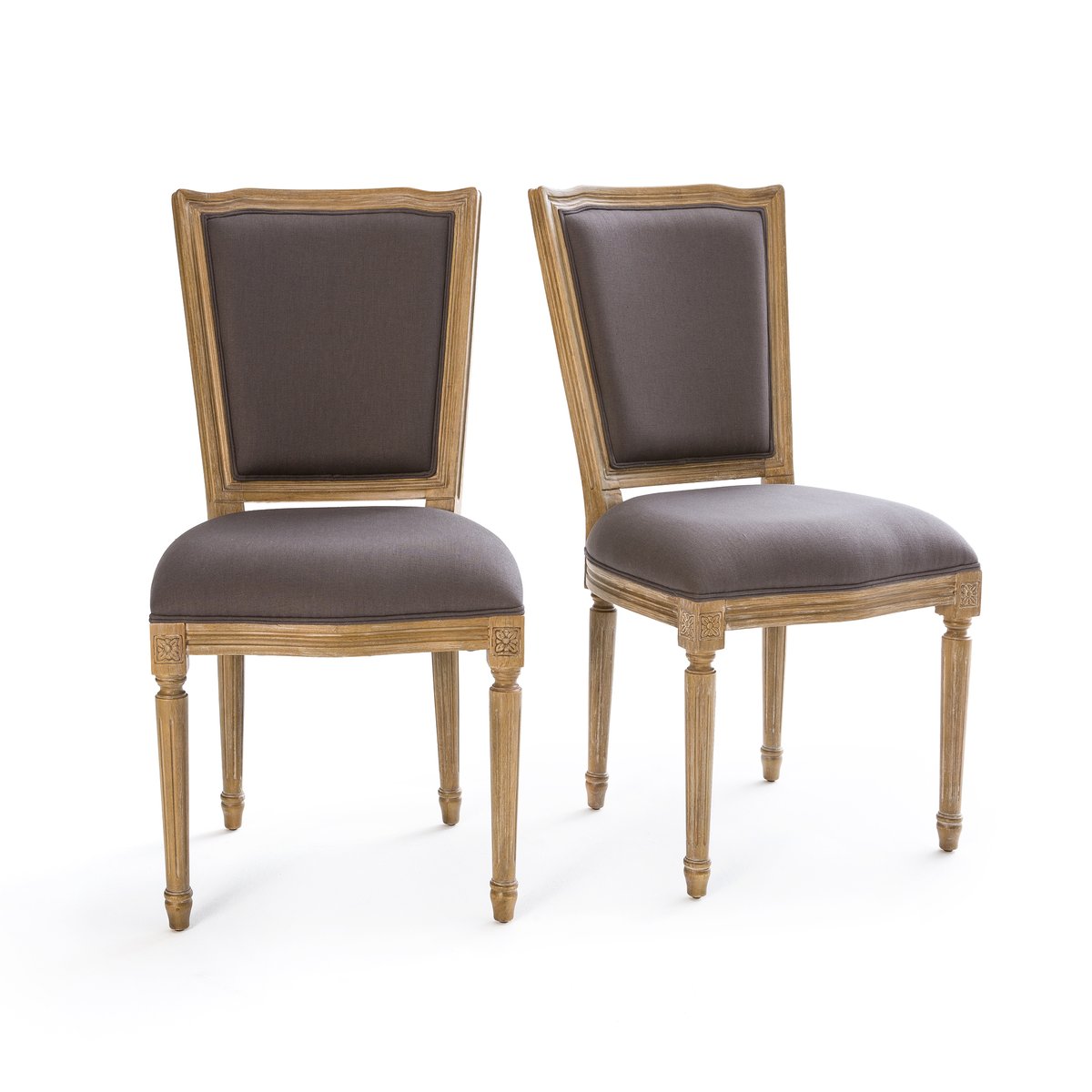 Комплект из 2 стульев в Стиле Людовика XVI Trianon единый размер серый