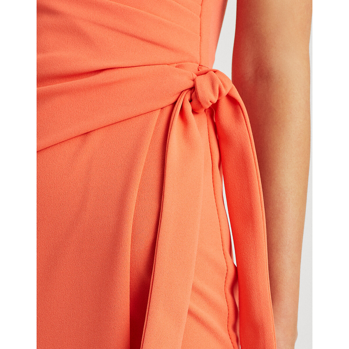 Платье LaRedoute Короткое прямое с короткими рукавами 38 (FR) - 44 (RUS) оранжевый, размер 38 (FR) - 44 (RUS) Короткое прямое с короткими рукавами 38 (FR) - 44 (RUS) оранжевый - фото 4