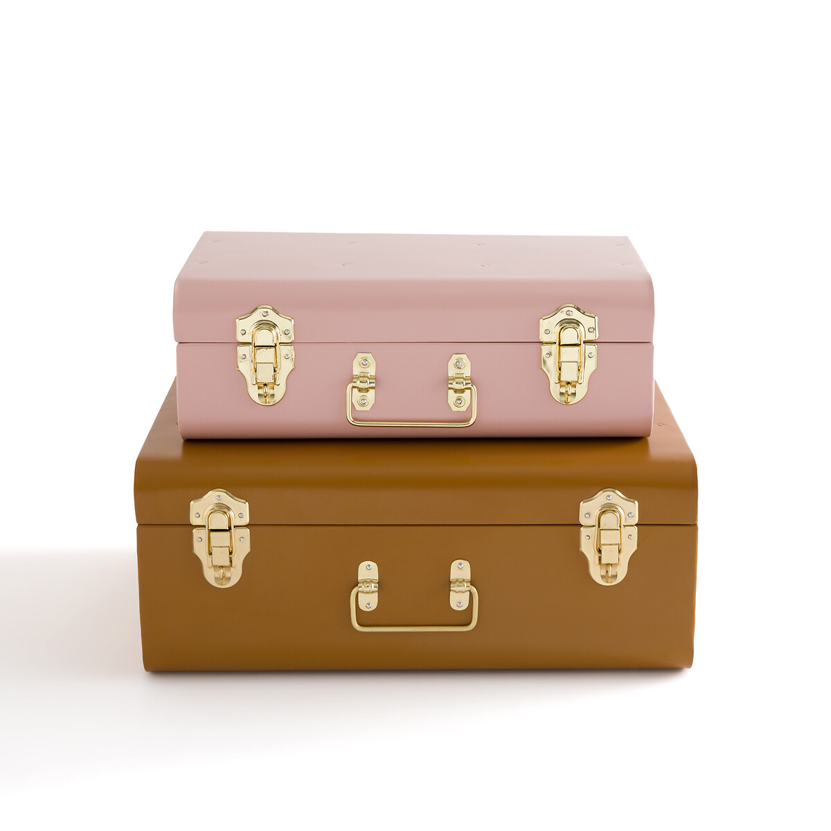 Комплект из двух чемоданчиков из LA REDOUTE INTERIEURS Металла Masa единый размер желтый - фото 3