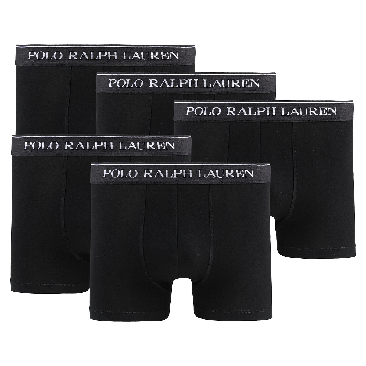 Комплект из 5 трусов-боксеров LaRedoute POLO RALPH LAUREN черного цвета