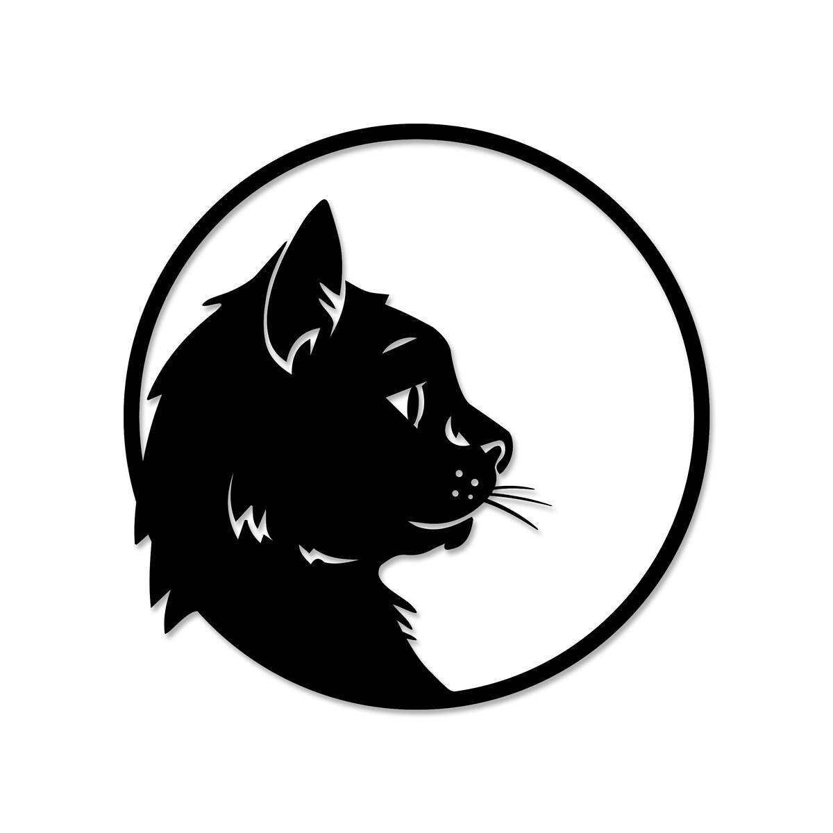 Панно WALL ART NO24 CAT PROFILE BLACK единый размер черный LaRedoute
