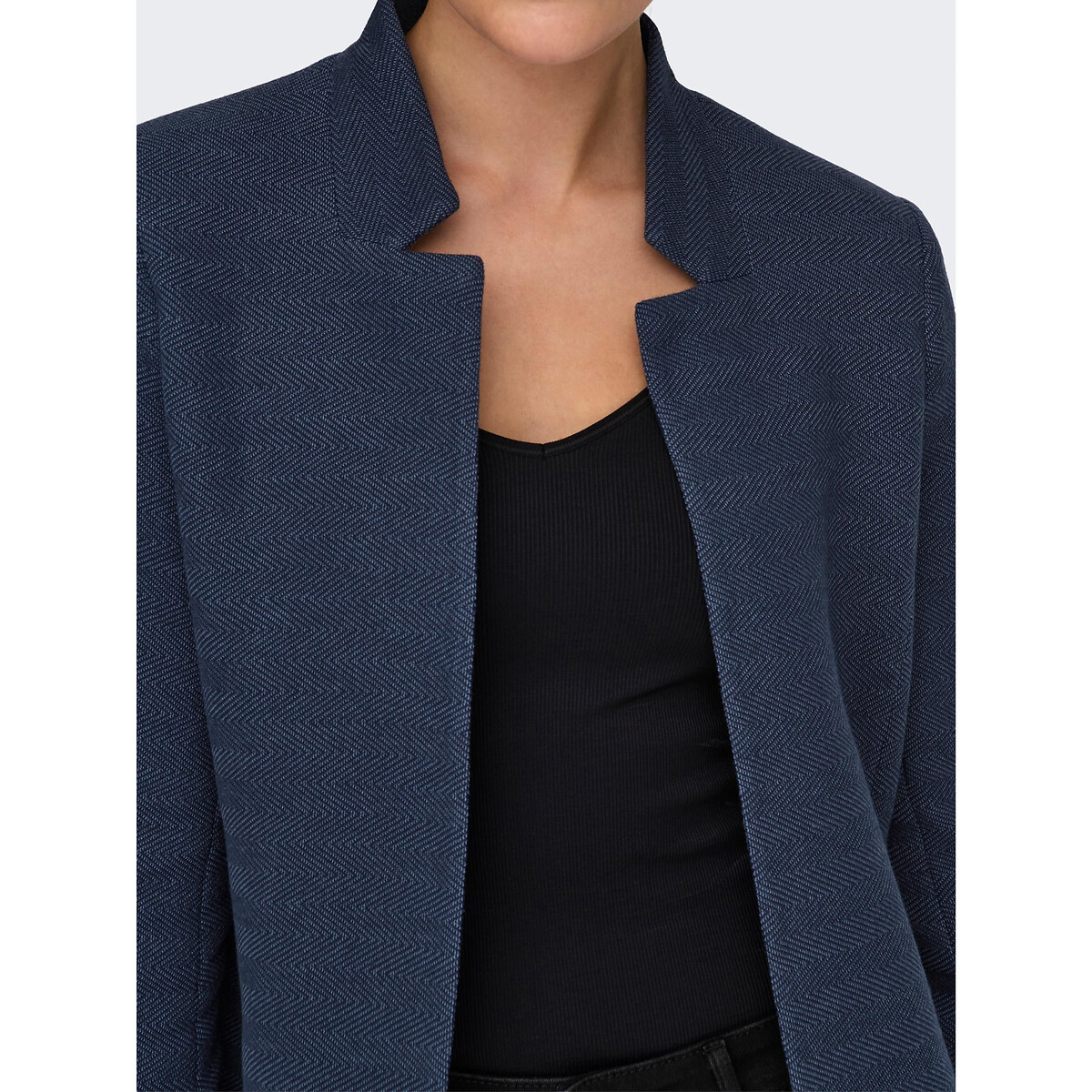 Пальто легкое без застежки  L синий LaRedoute, размер L - фото 4