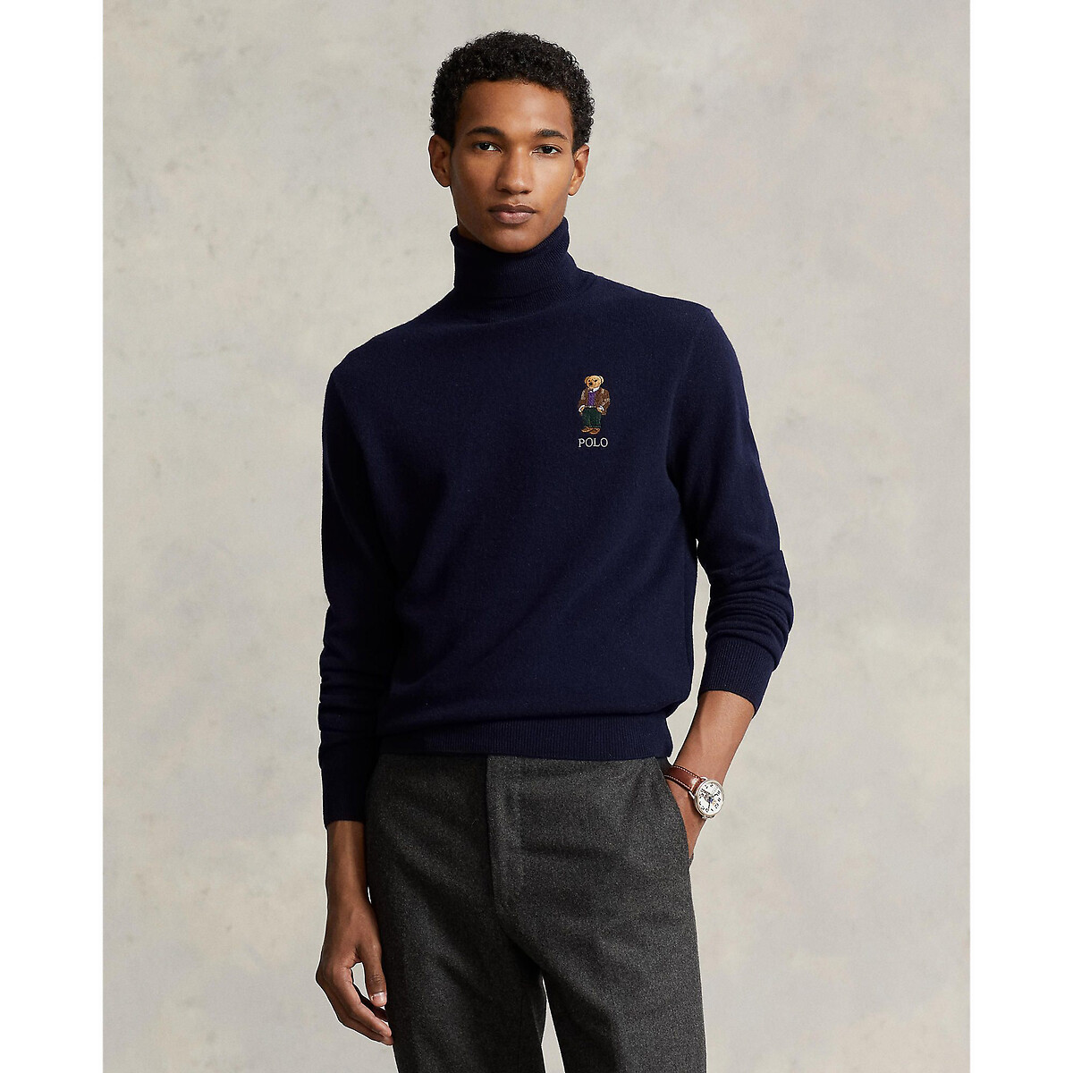

Пуловер LaRedoute, Синий, Пуловер с высоким воротником из шерсти мериноса polo bear L синий