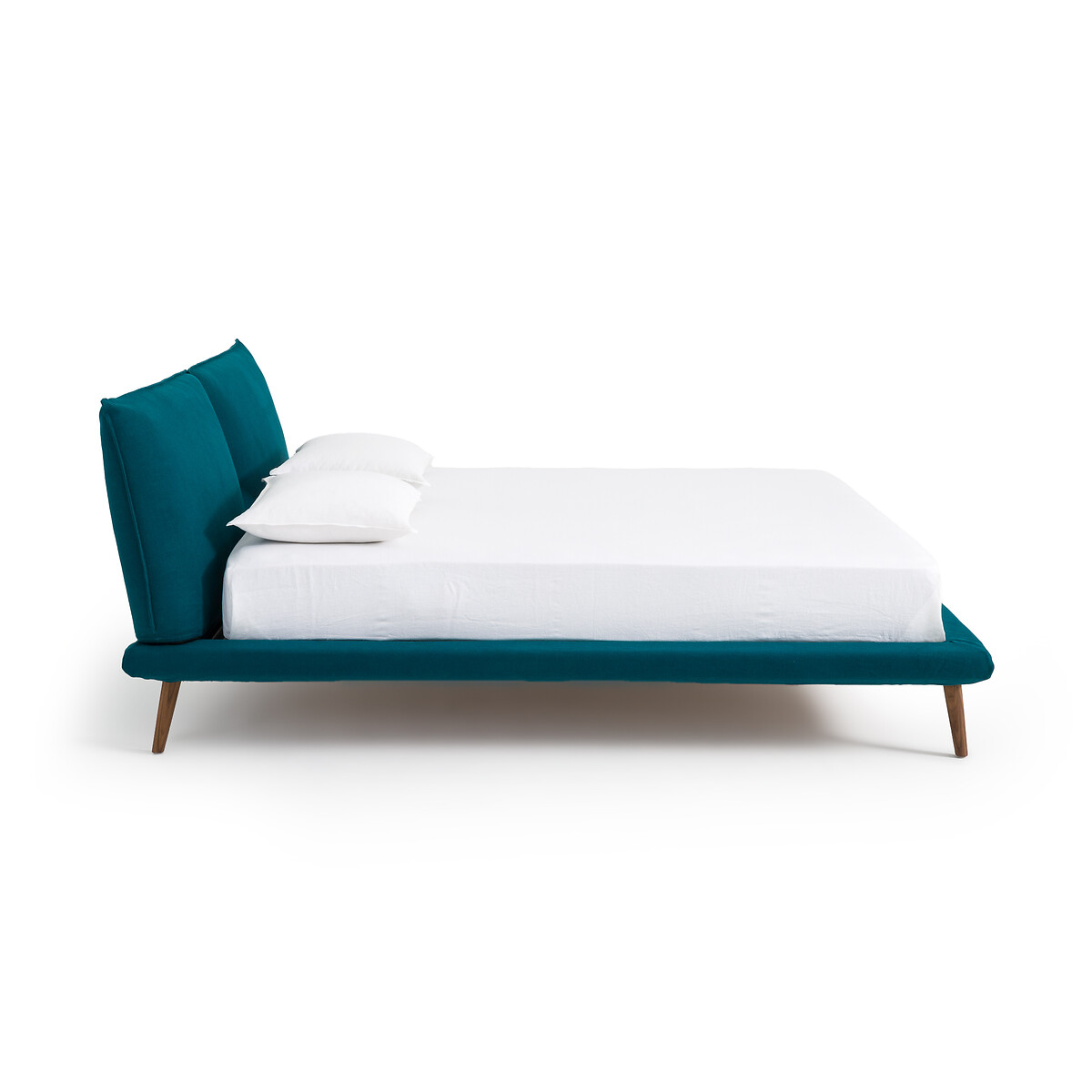 Кровать изо льна без кроватного основания Aurore дизайн Э  Галлина  160 x 200 см синий LaRedoute, размер 160 x 200 см - фото 2