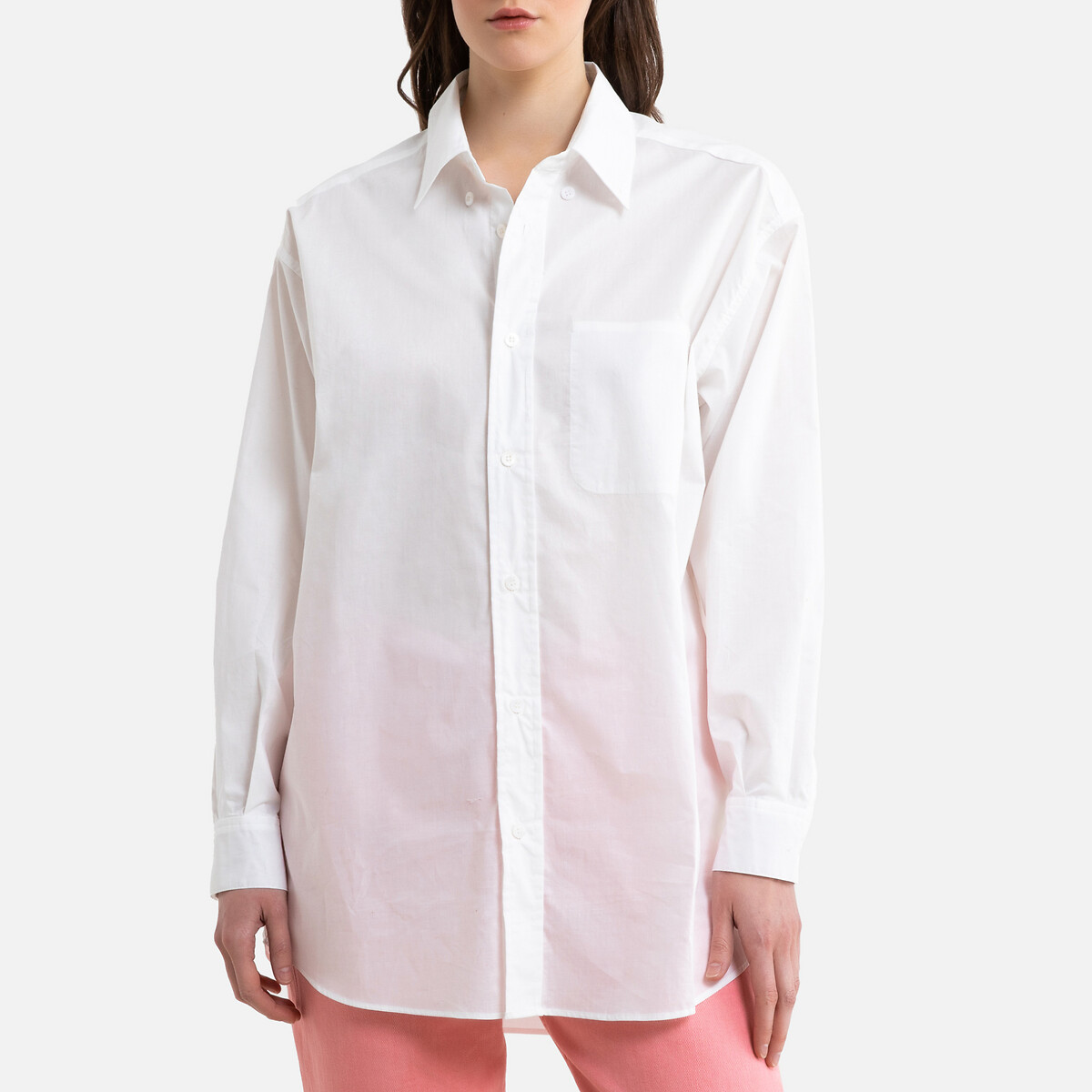

Блузка LaRedoute, Белый, Удлиненная длинные рукава KRIMCITY S белый
