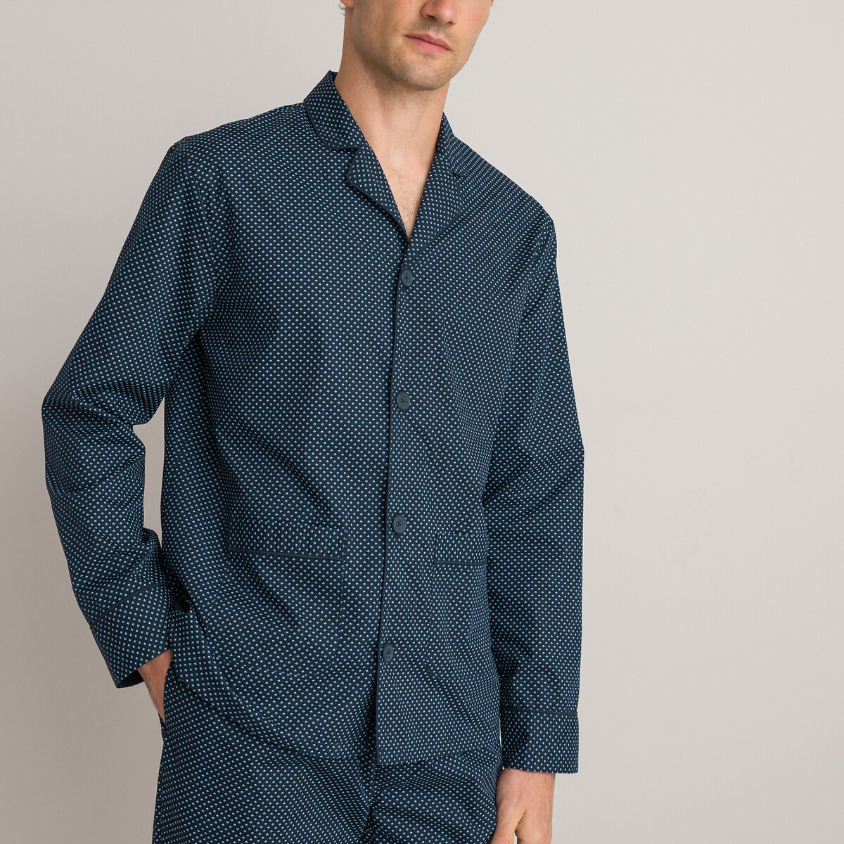 Пижама LA REDOUTE COLLECTIONS Пижама С принтом из биохлопка S синий, размер S - фото 2
