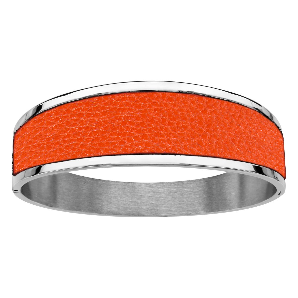 Bracelet Cuir Articulé Acier