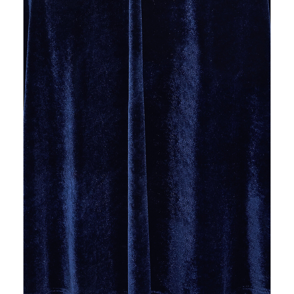 Платье LaRedoute Из велюра с короткими рукавами V-образный вырез 44 (FR) - 50 (RUS) синий, размер 44 (FR) - 50 (RUS) Из велюра с короткими рукавами V-образный вырез 44 (FR) - 50 (RUS) синий - фото 4