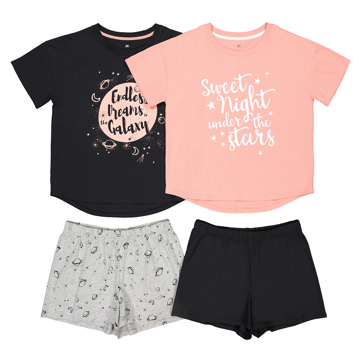

Комплект из 2 пижам из LaRedoute, Розовый, Биохлопка 10-18 лет 12 лет -150 см розовый