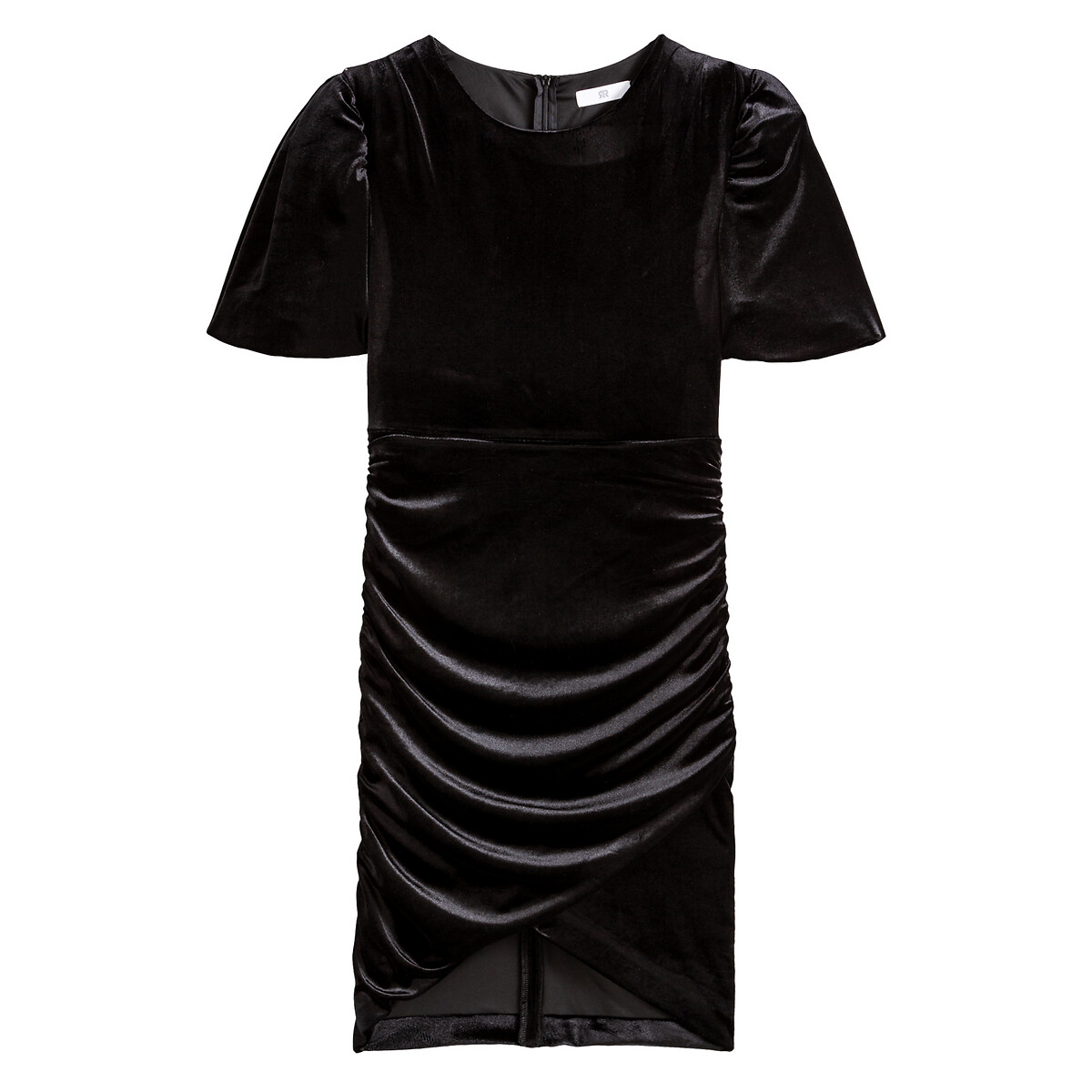 Платье LaRedoute Облегающее из велюрового трикотажа низ с драпировкой 38 (FR) - 44 (RUS) черный, размер 38 (FR) - 44 (RUS) Облегающее из велюрового трикотажа низ с драпировкой 38 (FR) - 44 (RUS) черный - фото 5