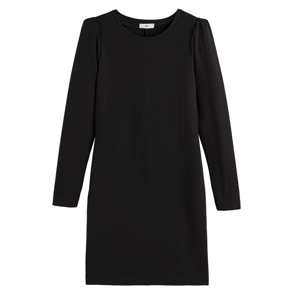Платье LA REDOUTE COLLECTIONS Короткое облегающее с длинными рукавами 40 черный, размер 40 - фото 5