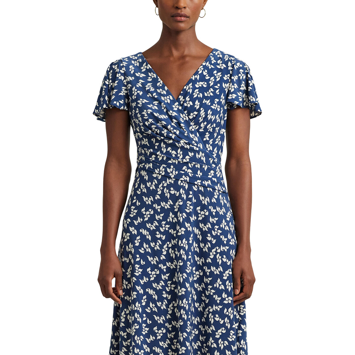 Платье-миди с короткими рукавами BESARRY  48 синий LaRedoute, размер 48 - фото 2