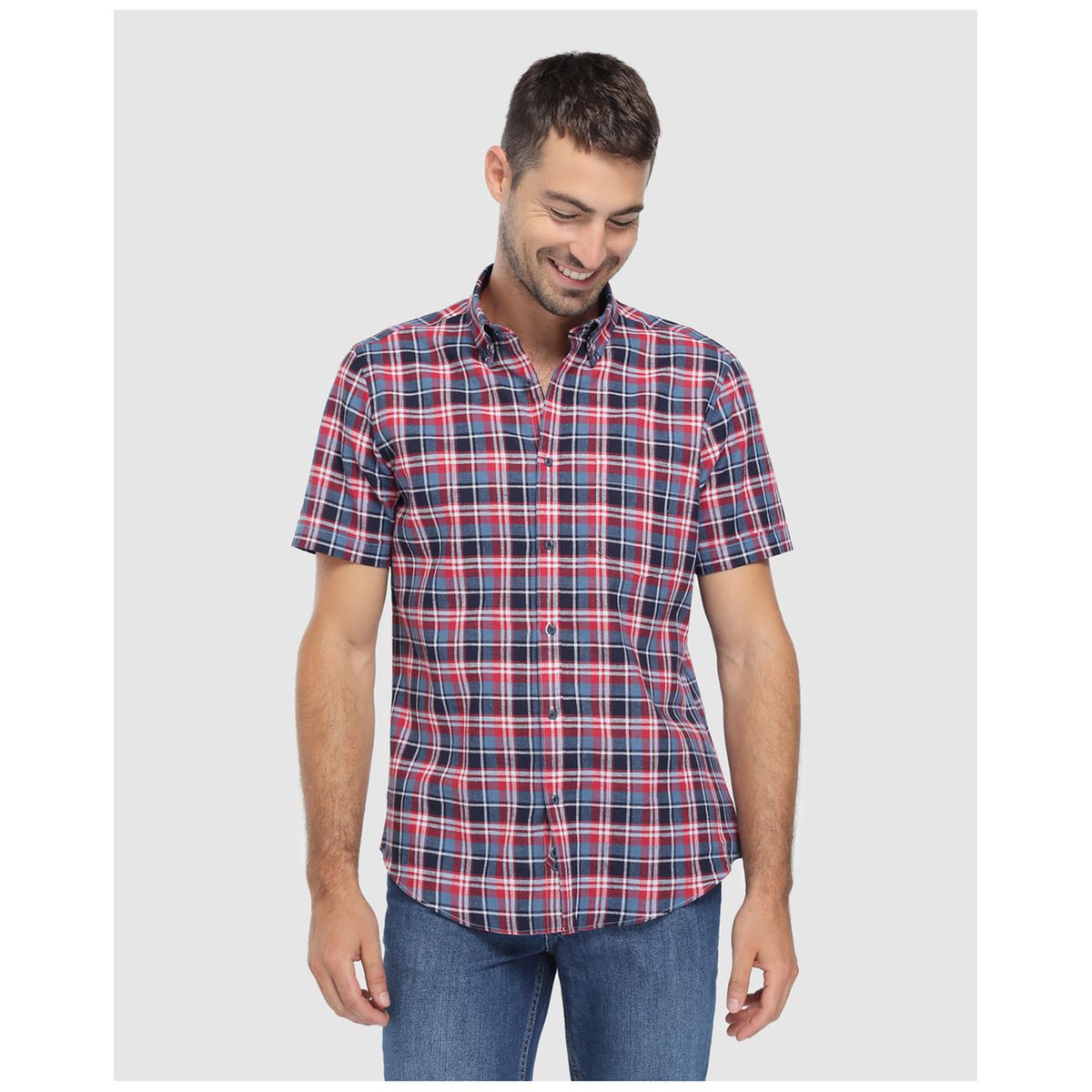 Chemise classique à carreaux