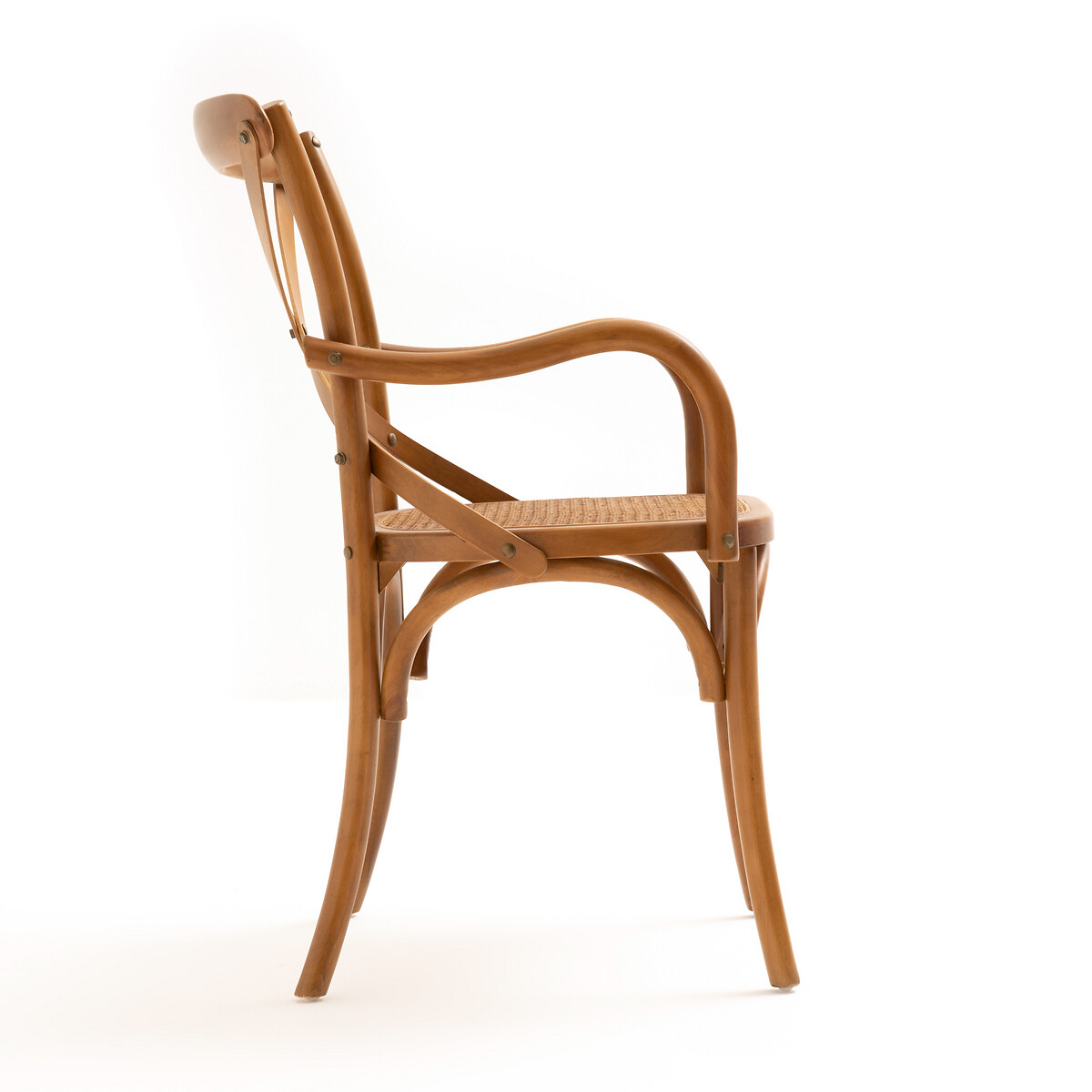 Кресло LaRedoute Обеденное из дерева и плетеного материала Cedak единый размер каштановый - фото 3