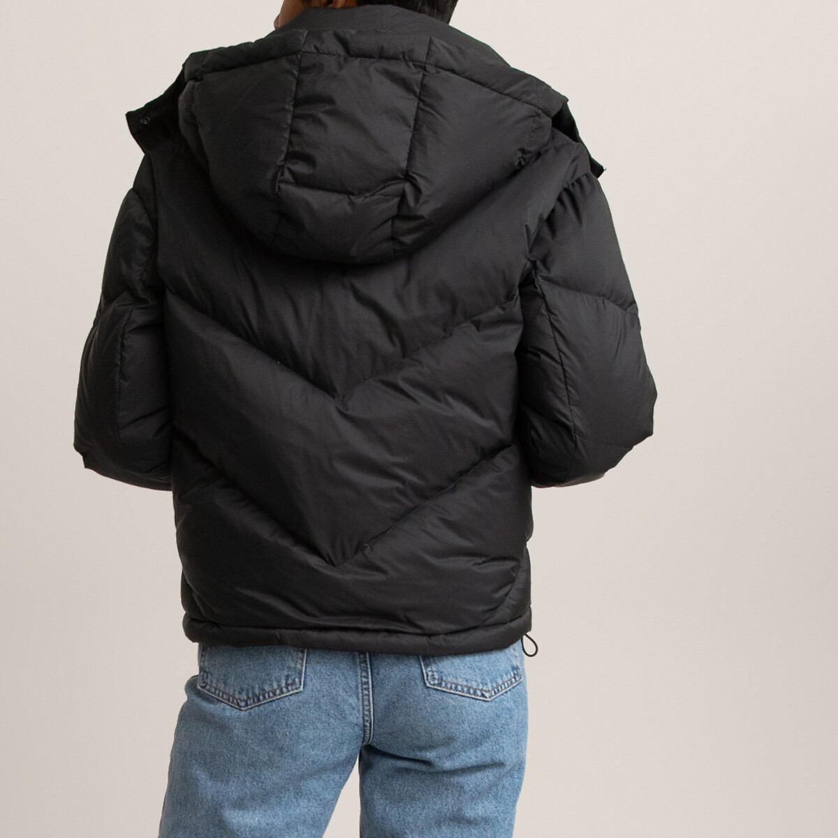 Куртка La Redoute Стеганая короткая с капюшоном 42 (FR) - 48 (RUS) черный, размер 42 (FR) - 48 (RUS) Стеганая короткая с капюшоном 42 (FR) - 48 (RUS) черный - фото 4