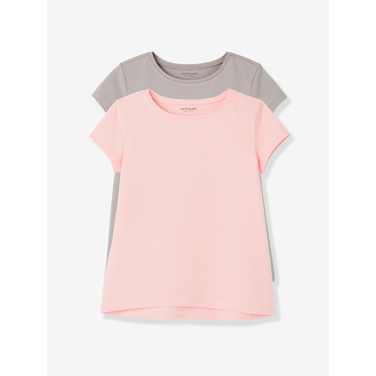 Lot de 2 T-shirts fille manches courtes