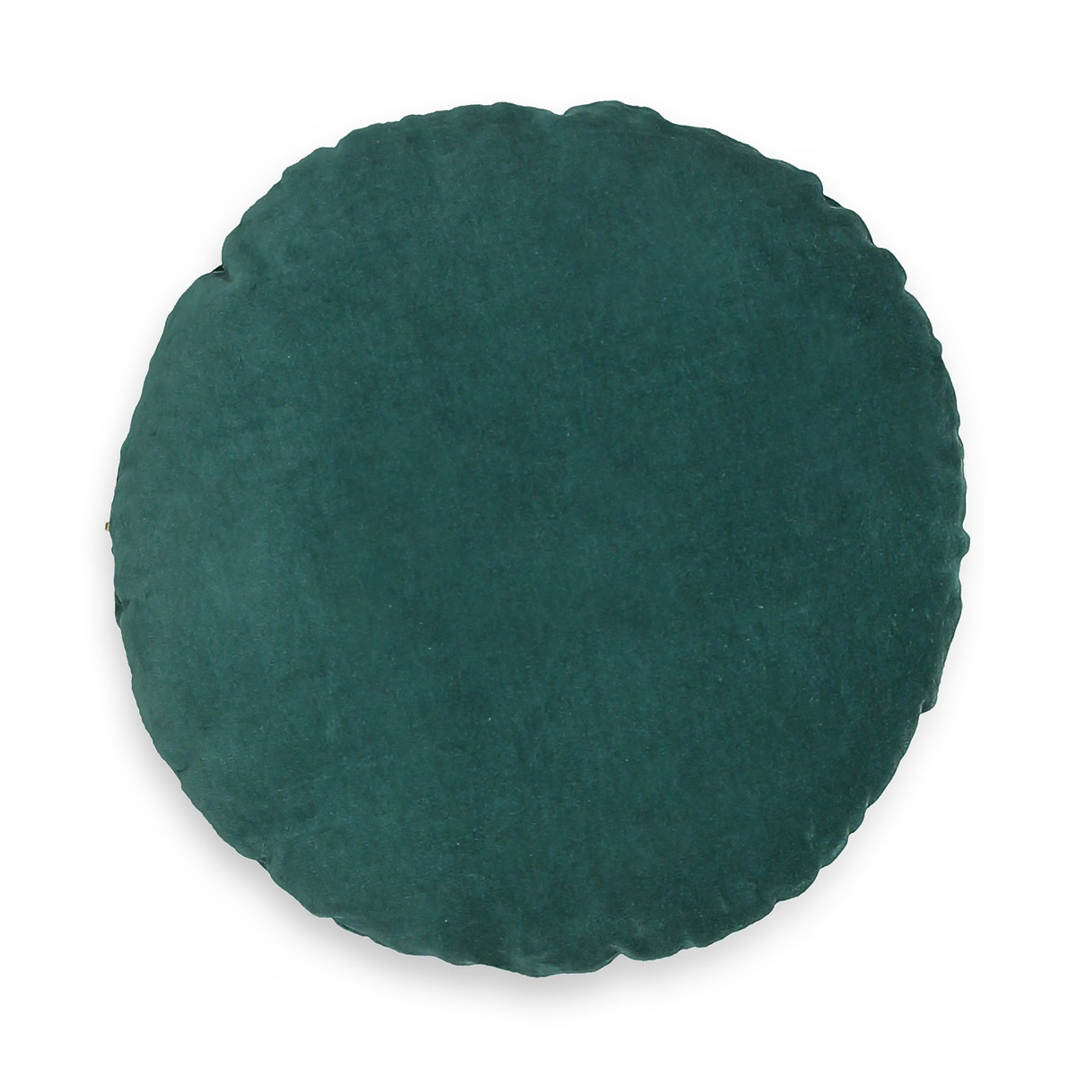 Подушка LaRedoute Круглая вельветовая VELVET диаметр 35 см зеленый, размер диаметр 35 см - фото 2