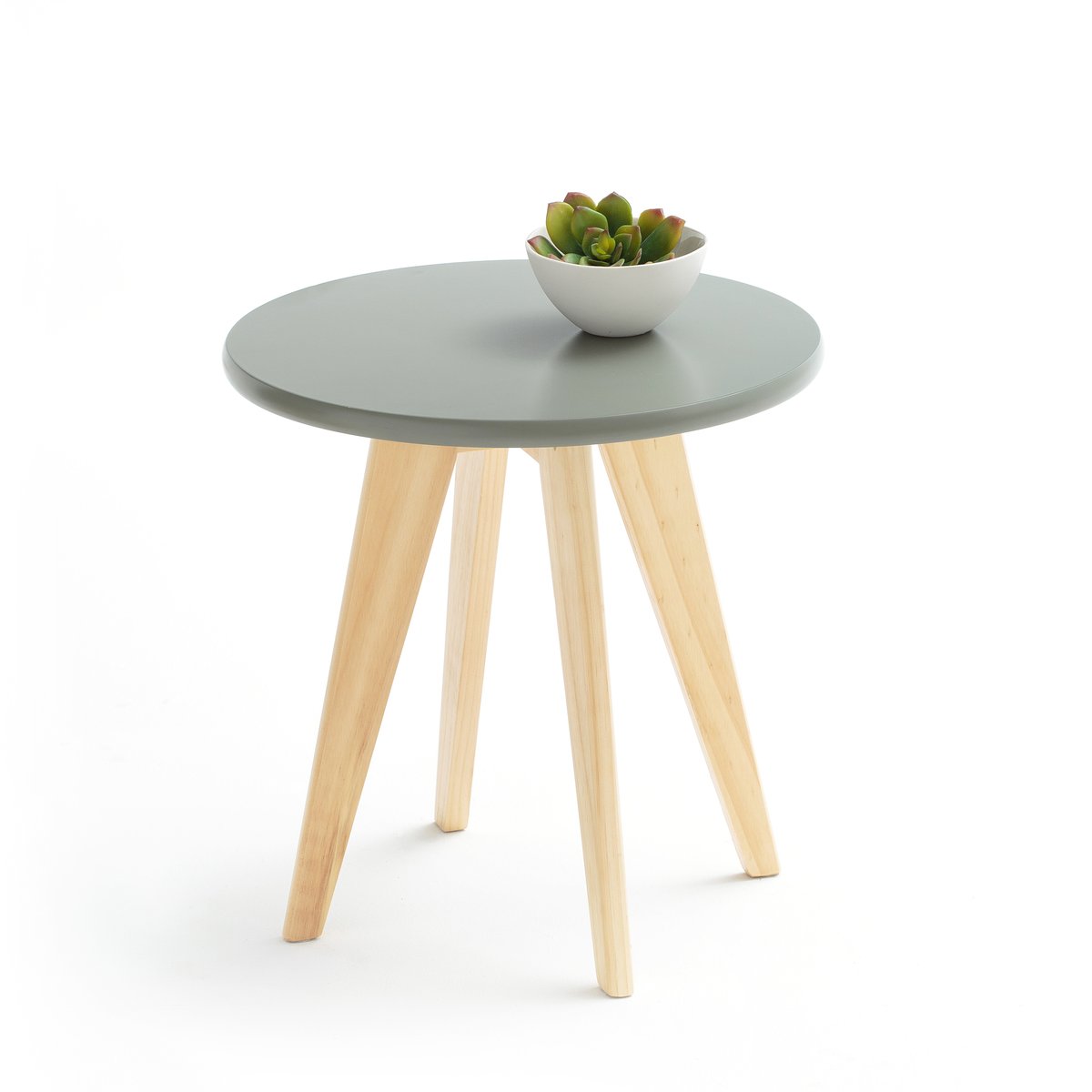 Image of Jimi Round Pine Side Table