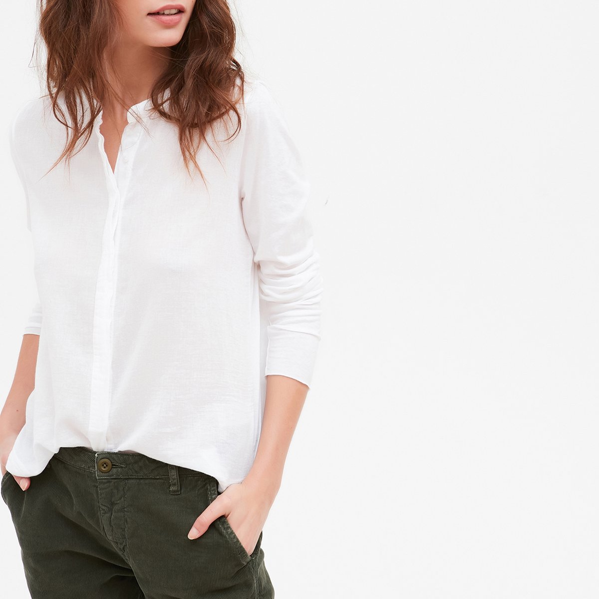 

Футболка с тунисским вырезом и длинными рукавами TAME SHIRT