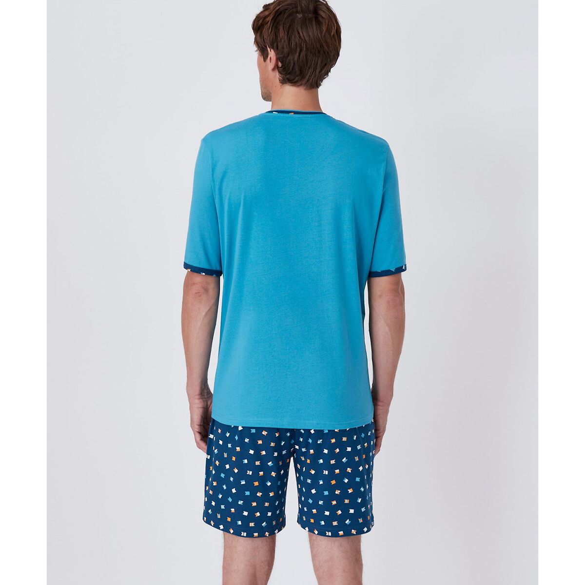 Пижама С шортами и V-образным вырезом с принтом XXL синий LaRedoute, размер XXL - фото 3