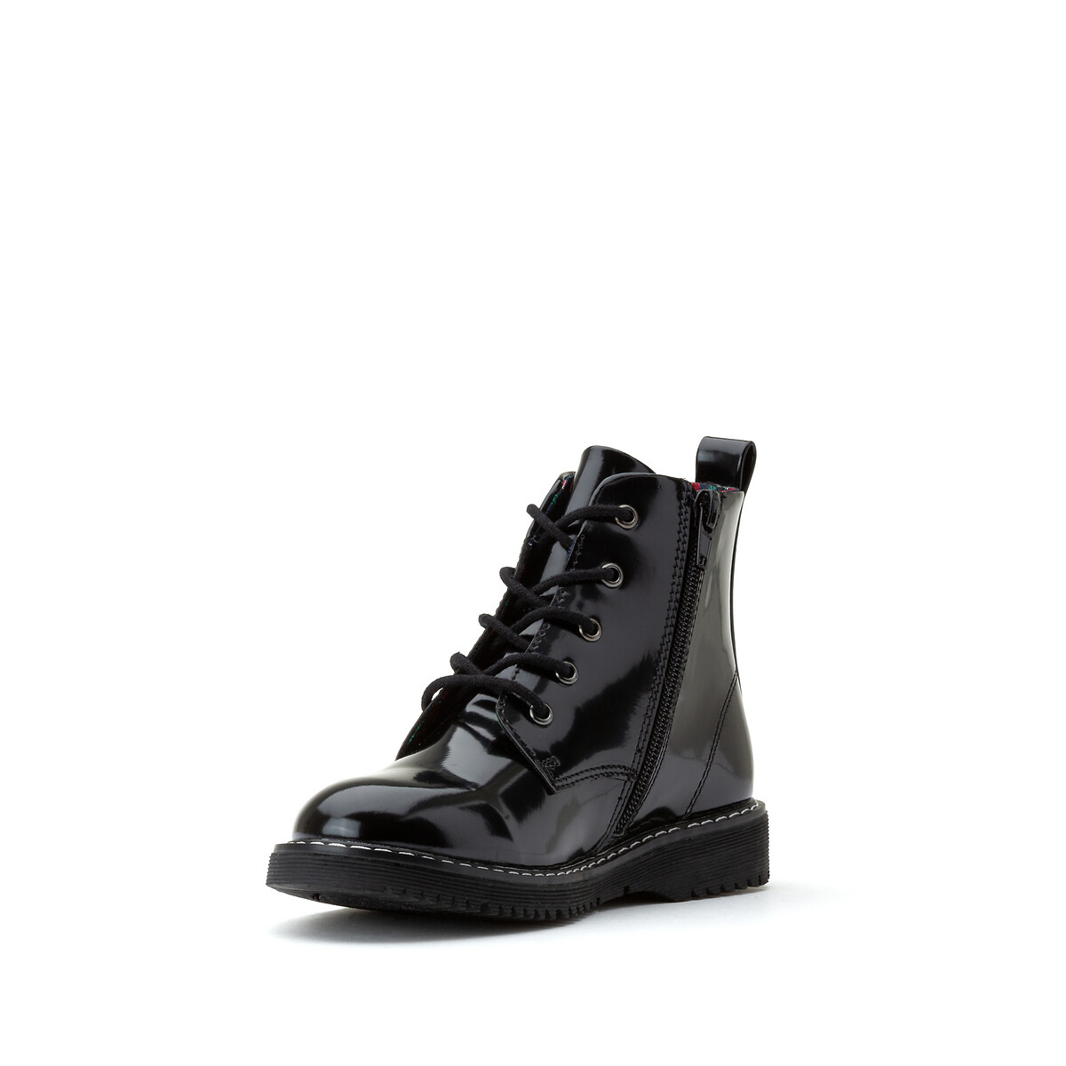 Ботинки LaRedoute Лакированные 26-39 26 черный, размер 26 - фото 2