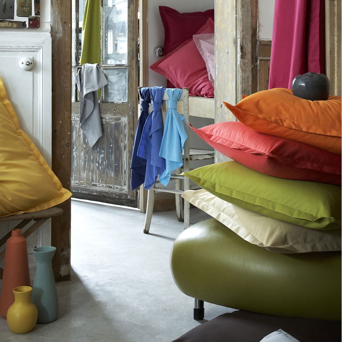 Drap Housse Double Uni En Coton