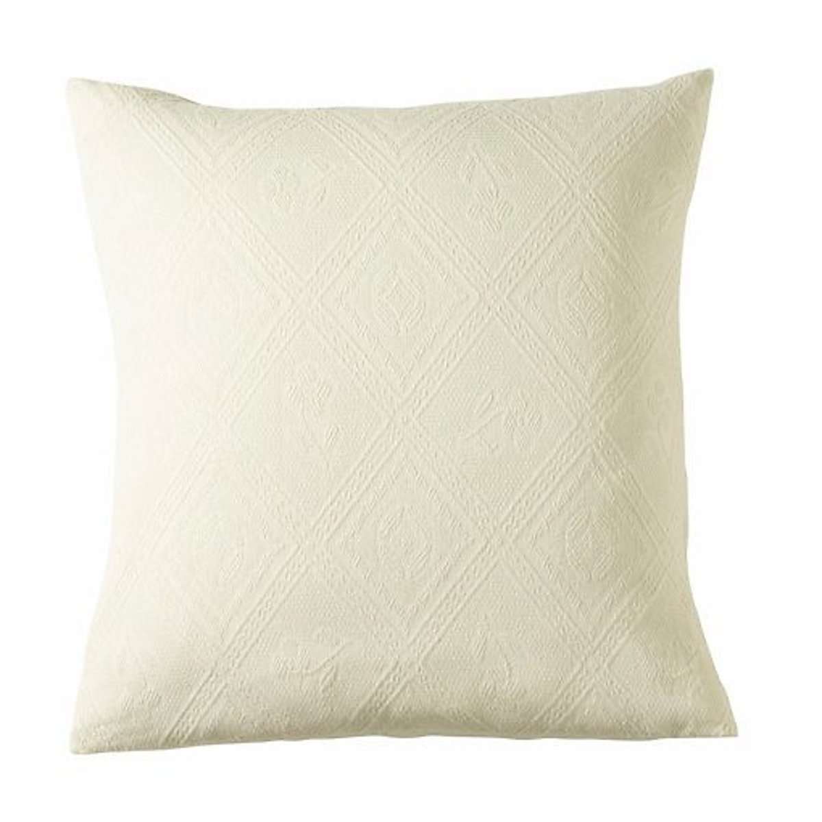 Чехол La Redoute На подушку или наволочка из хлопковой жаккардовой ткани INDO 65 x 65 см белый, размер 65 x 65 см - фото 1