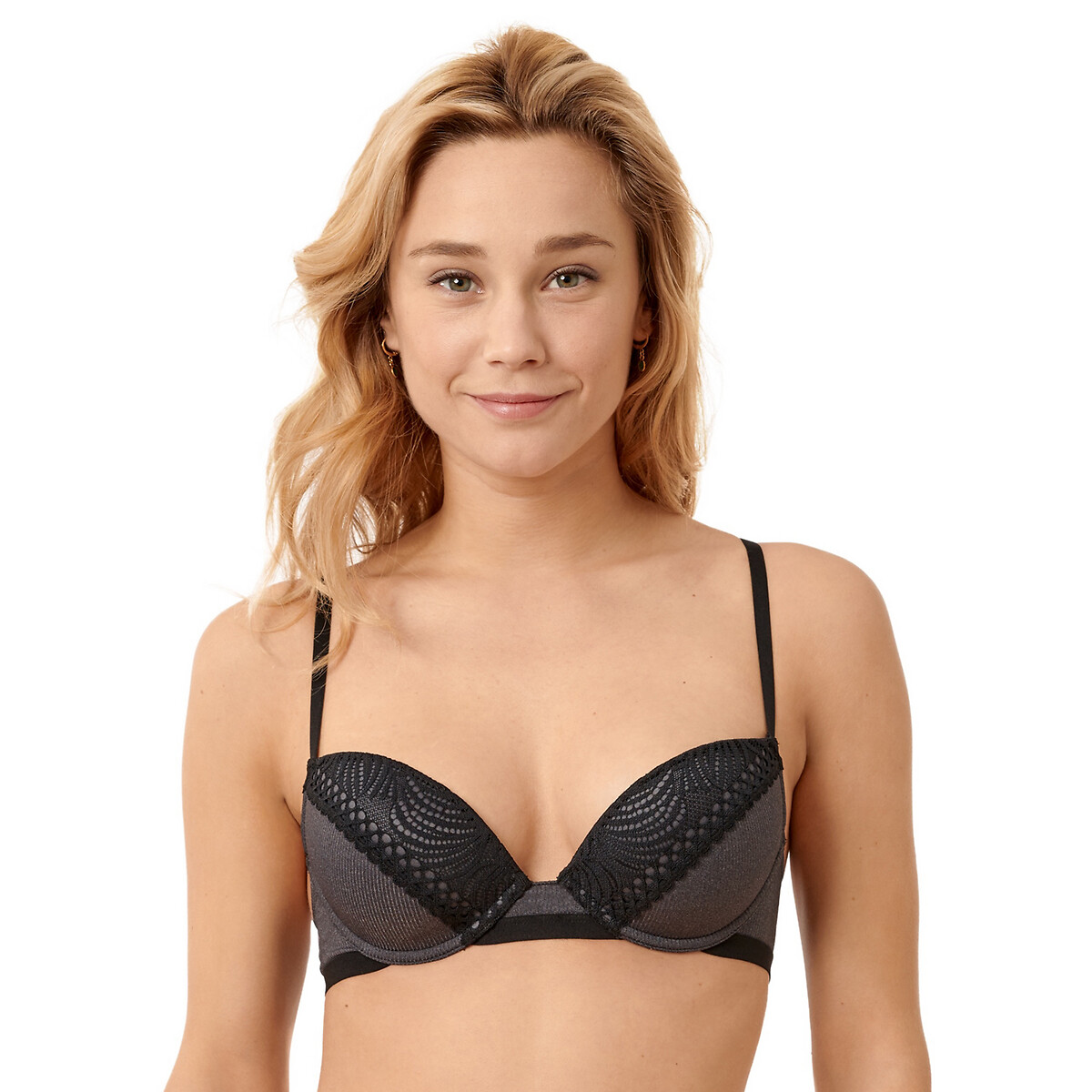 

Бюстгальтер LaRedoute, Серый, С полной чашкой Relax Dentelle C серый