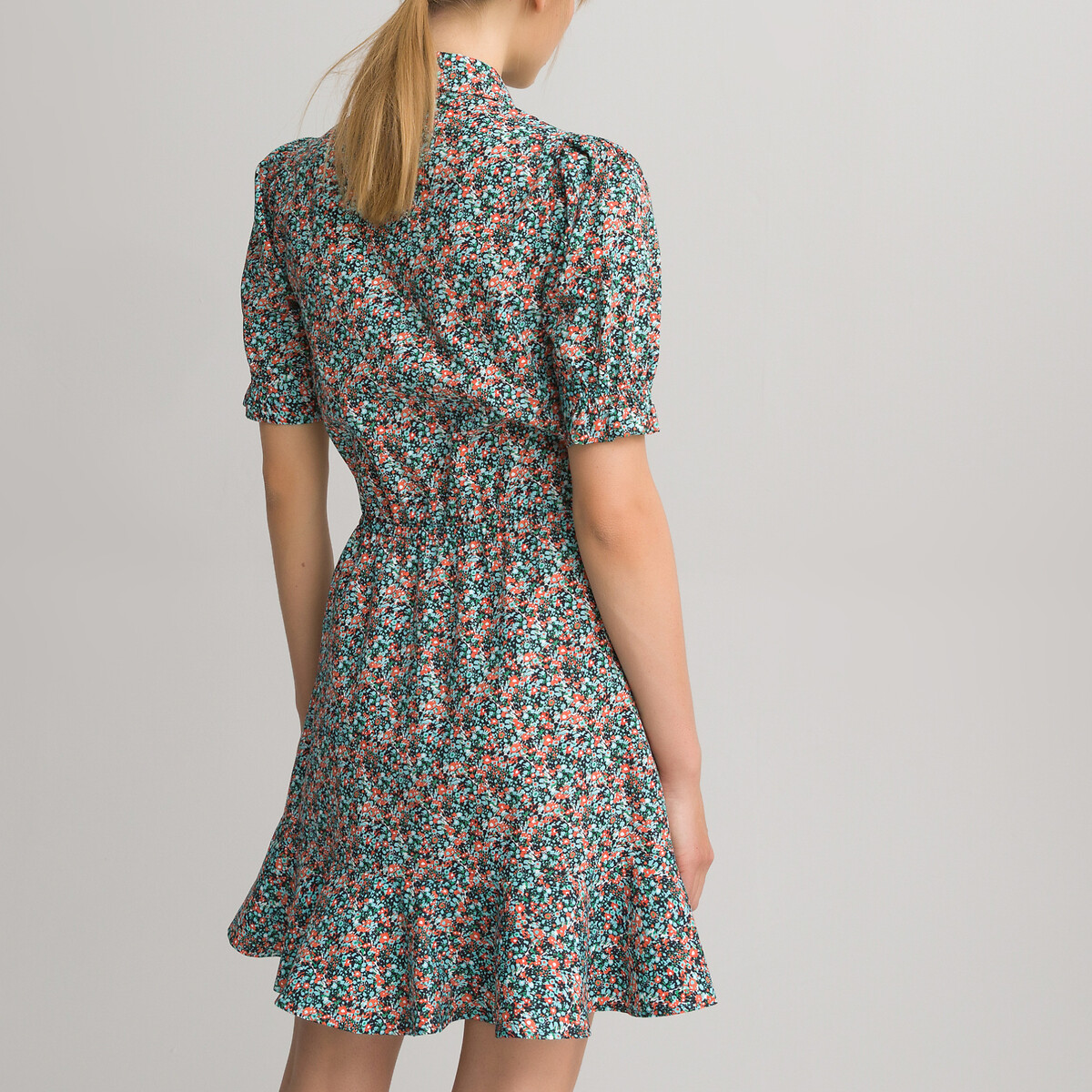 Платье LaRedoute Короткое с цветочным принтом 46 разноцветный, размер 46 - фото 4