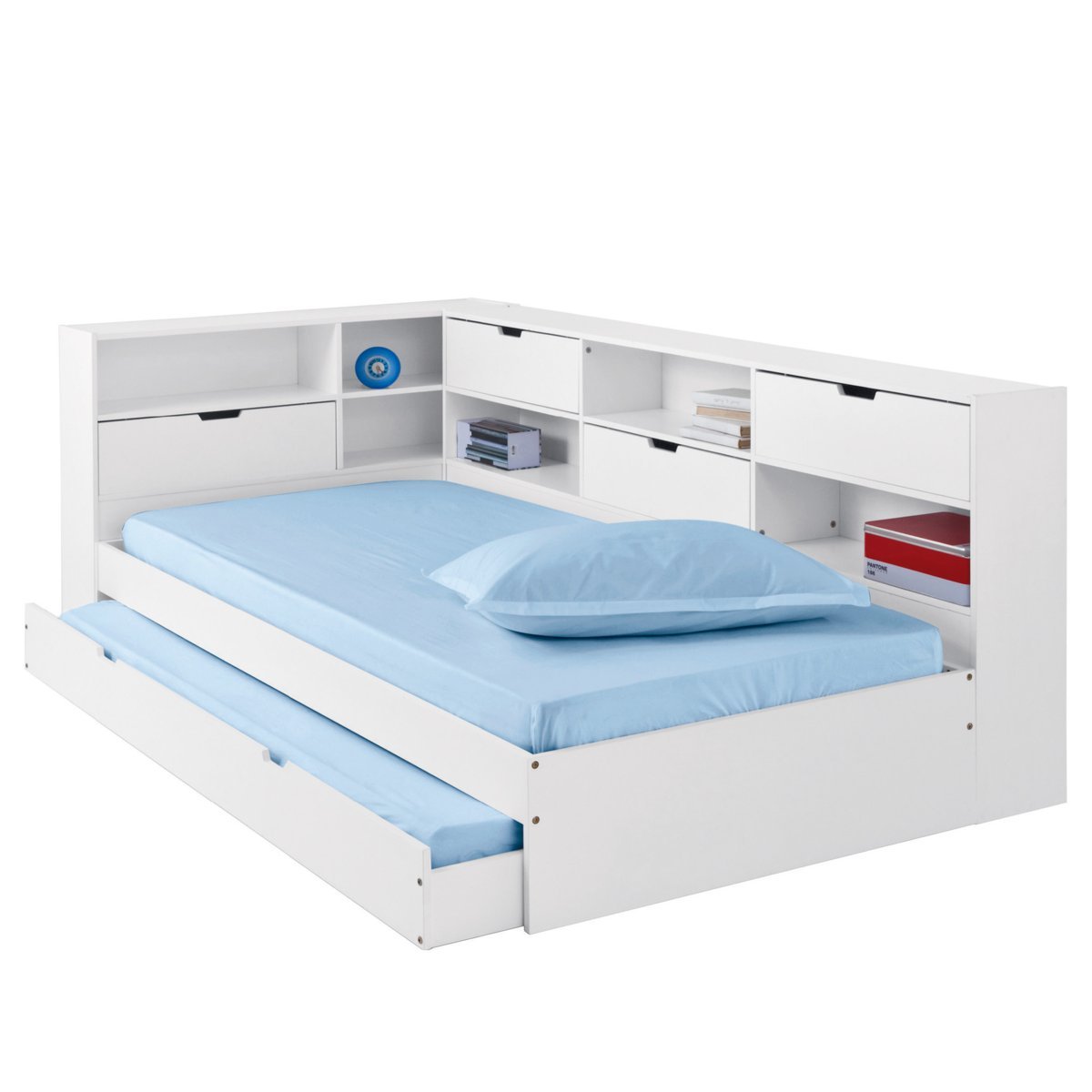 фото Кровать с ящиком, отделениями для вещей и кроватным основанием yann la redoute interieurs