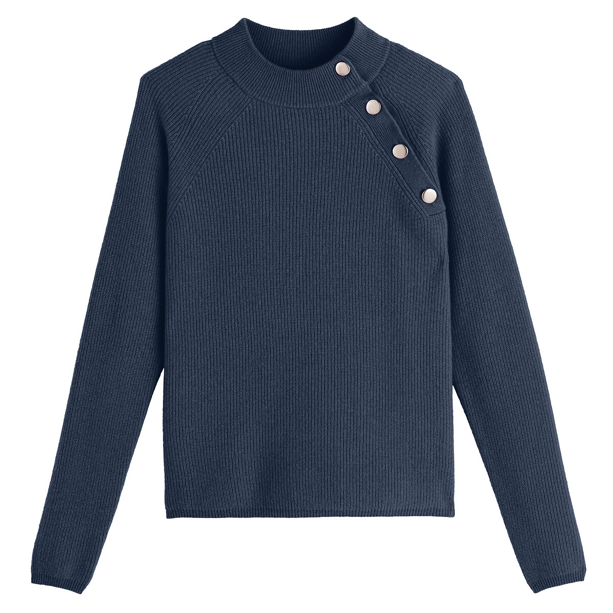 Пуловер LaRedoute Из переработанного кашемира рифленый трикотаж XXL синий, размер XXL - фото 5