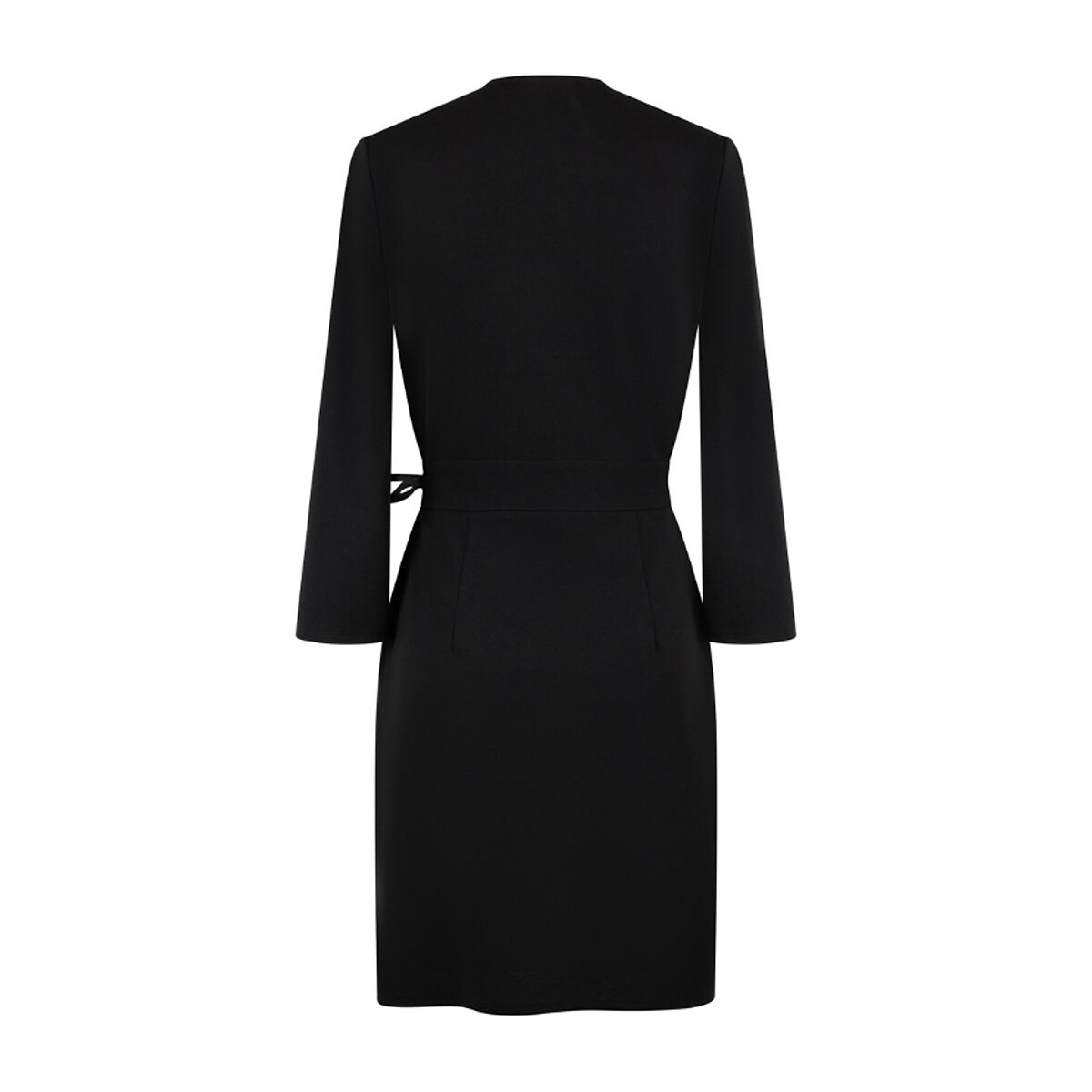 Платье С запахом с длинными рукавами XS черный LaRedoute, размер XS - фото 2