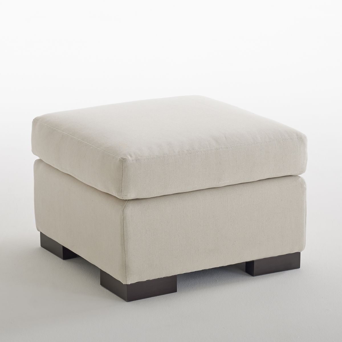 Pouf coton/lin chiné Odessa, confort excellence bu