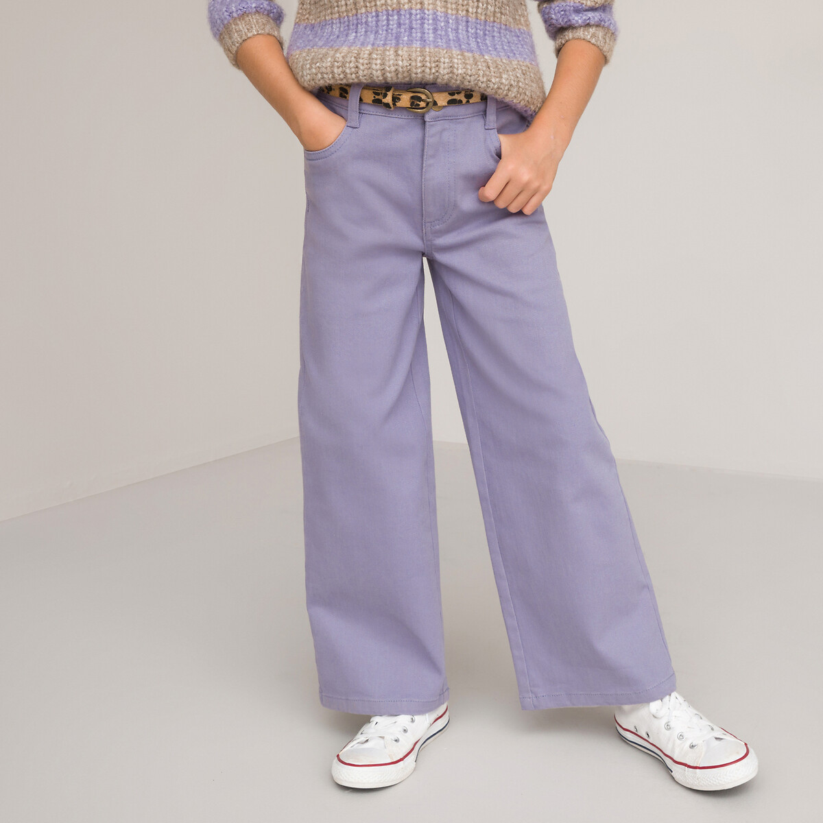 Брюки широкие 5 лет - 108 см фиолетовый брюки laredoute спортивные 3 14 лет 5 лет 108 см синий