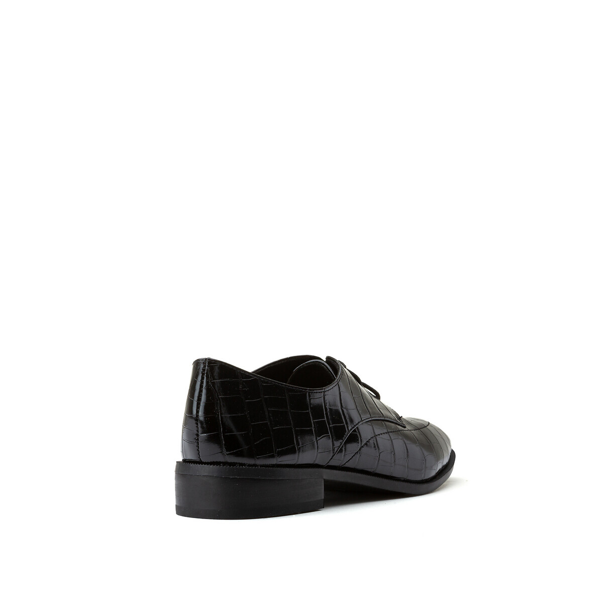 Ботинки-дерби La Redoute С эффектом крокодиловой кожи 36 черный, размер 36 - фото 3