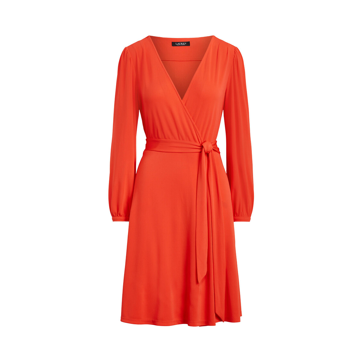 Платье LAUREN RALPH LAUREN С запахом с длинными рукавами L оранжевый, размер L - фото 4