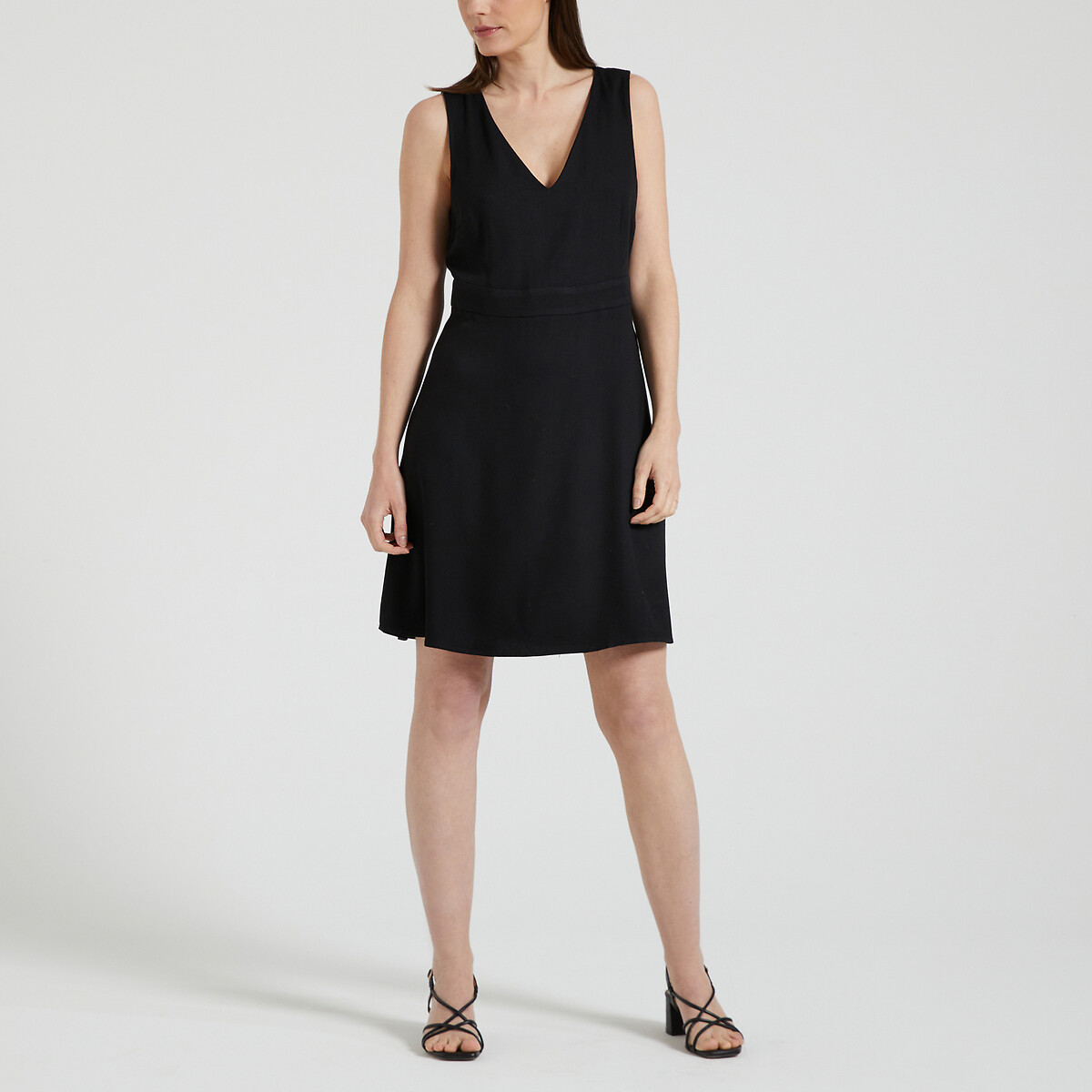 Платье короткое со спинкой из кружева  46 черный LaRedoute, размер 46 - фото 2