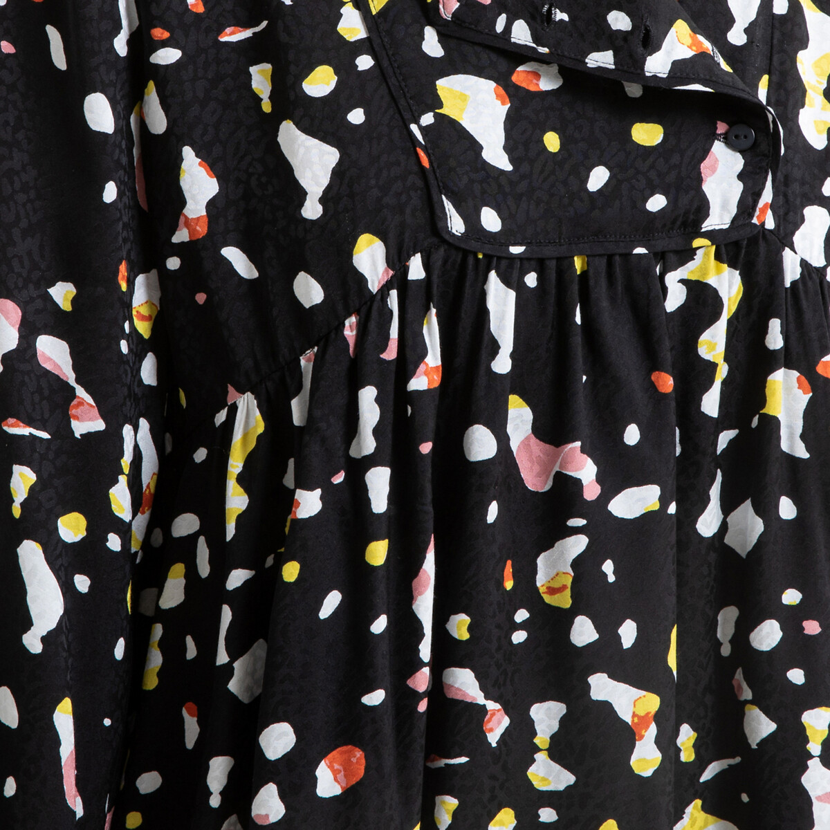 Платье La Redoute Короткое с рисунком TELM 3(L) черный, размер 3(L) Короткое с рисунком TELM 3(L) черный - фото 4