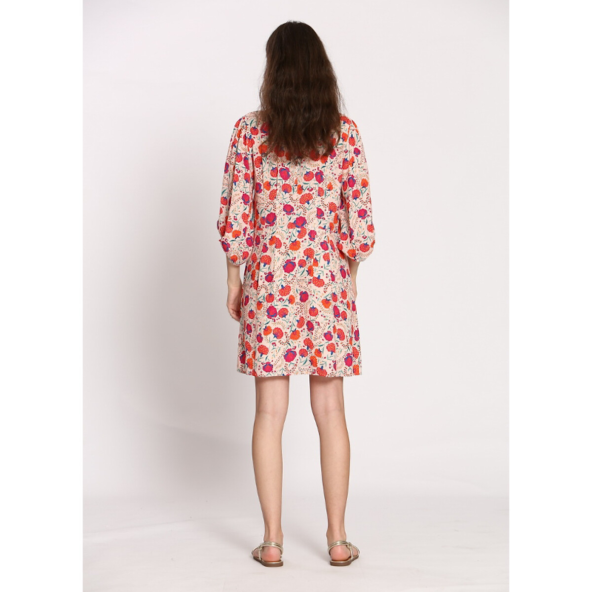 Платье Короткое с принтом фрукты 0(XS) розовый LaRedoute, размер 0(XS) Платье Короткое с принтом фрукты 0(XS) розовый - фото 5