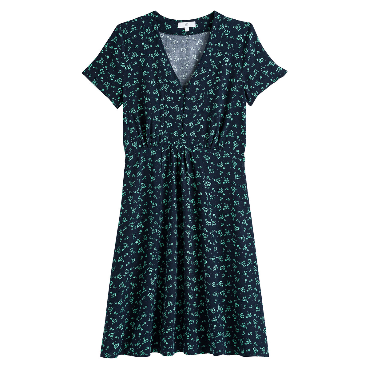Платье LA REDOUTE COLLECTIONS С v-образным вырезом короткие рукава с принтом 46 разноцветный, размер 46 - фото 5