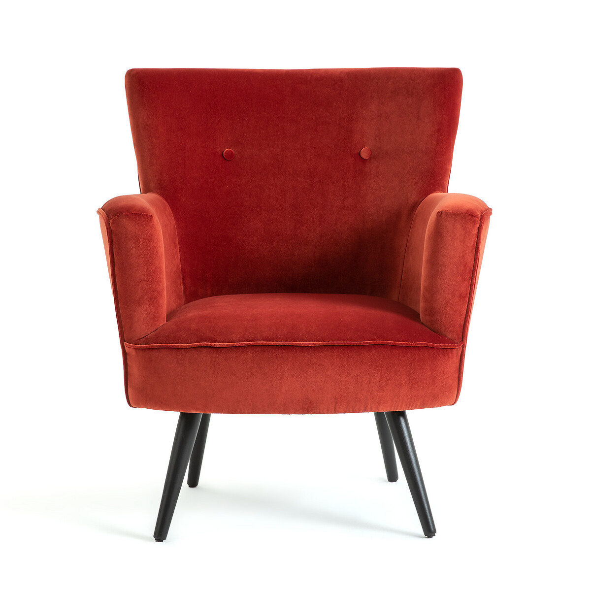 Кресло LaRedoute Велюровое William единый размер красный - фото 2
