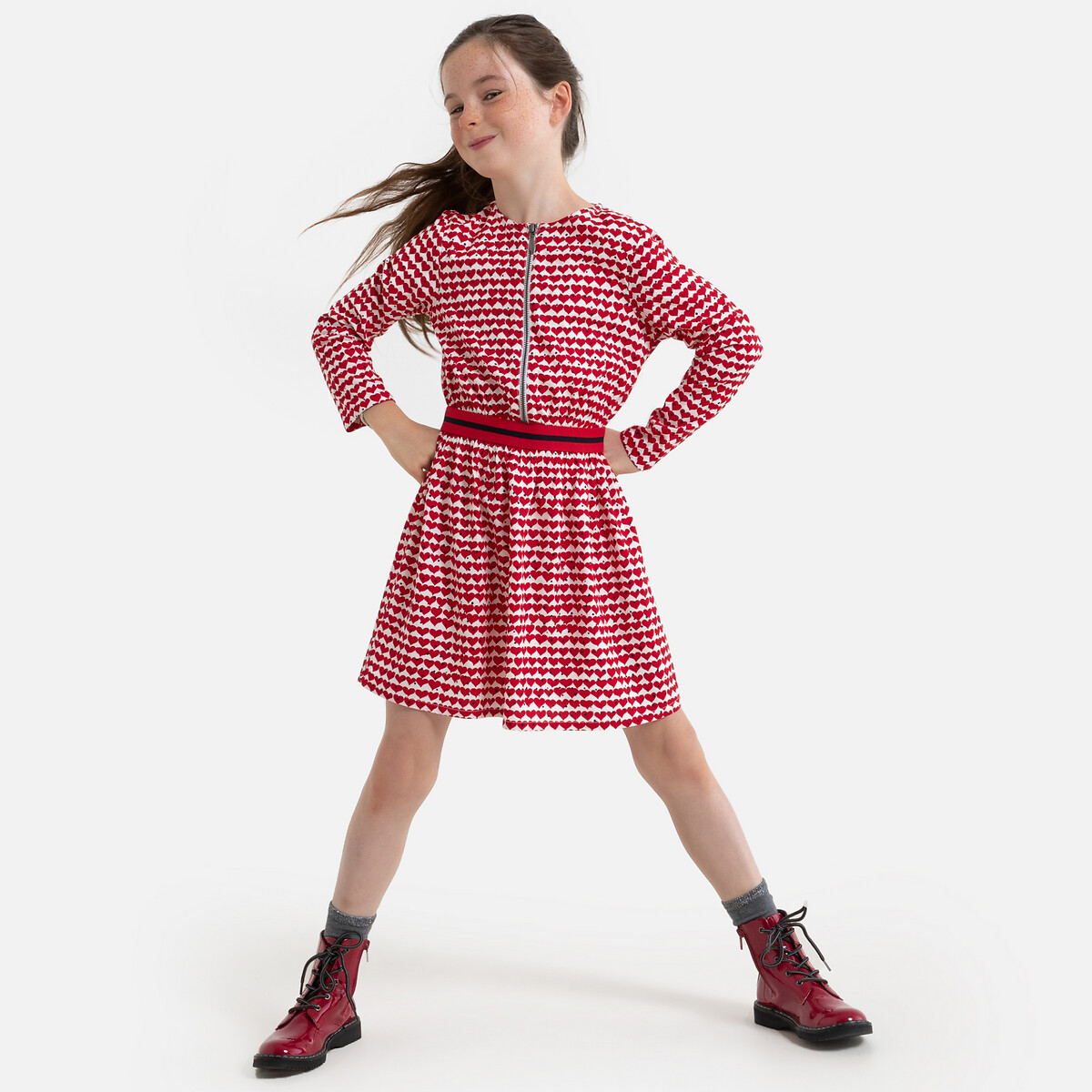 

Платье LA REDOUTE COLLECTIONS, Красный, Струящееся с длинными рукавами и рисунком 3-12 лет 3 года - 94 см красный