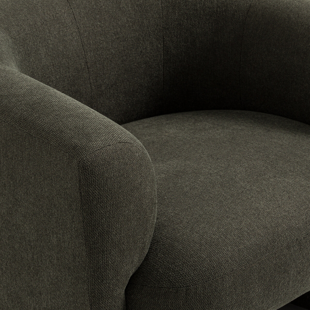 Кресло В стиле ретро из фактурной ткани Nolami единый размер зеленый LaRedoute - фото 5