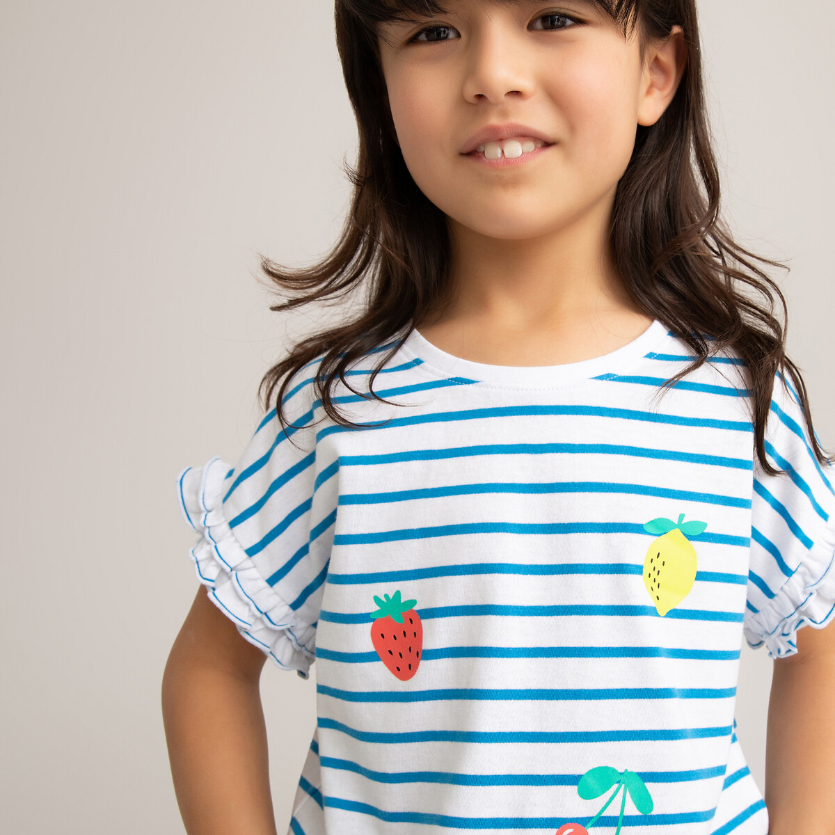 

Футболка LA REDOUTE COLLECTIONS, Синий, Короткая в полоску 3-12 лет 12 синий
