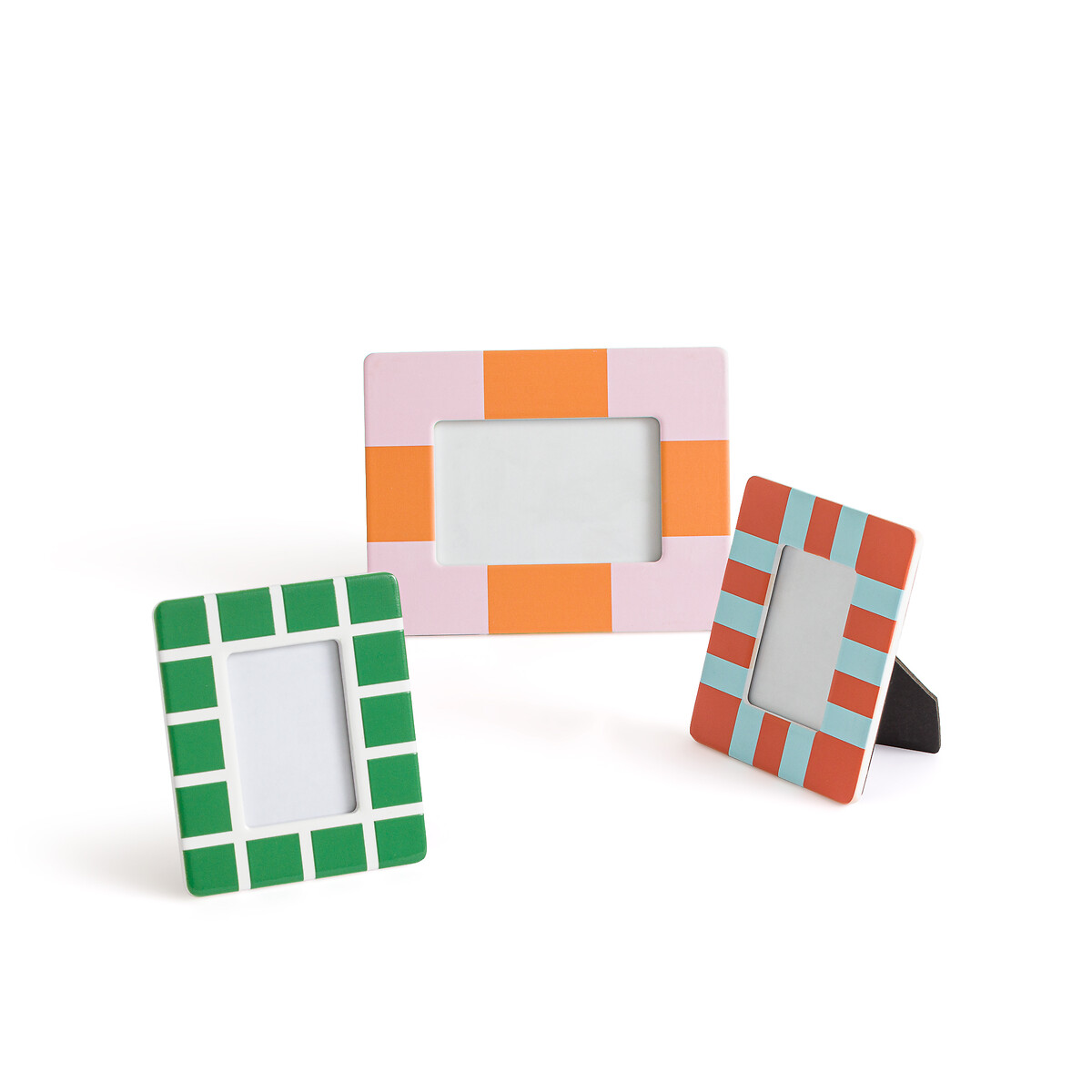 Комплект из трех рамок настольных Из керамики Calora единый размер разноцветный LaRedoute - фото 1