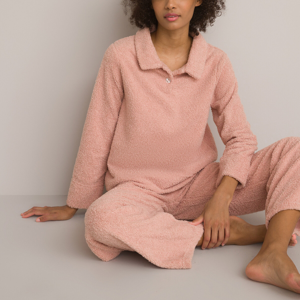 Пижама С длинными рукавами из мягкого трикотажа 46/48 (FR) - 52/54 (RUS) розовый